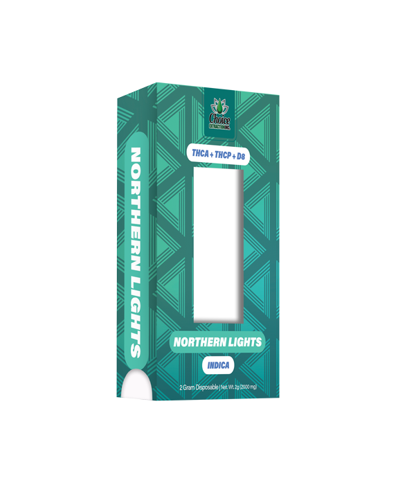 THCA + THCP + D8, Northern Lights Disposable 2mL - Indica