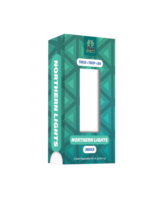 THCA + THCP + D8, Northern Lights Disposable 3mL - Indica