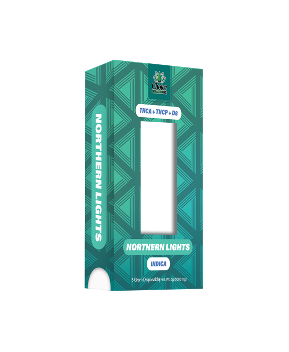 THCA + THCP + D8, Northern Lights Disposable 5mL - Indica