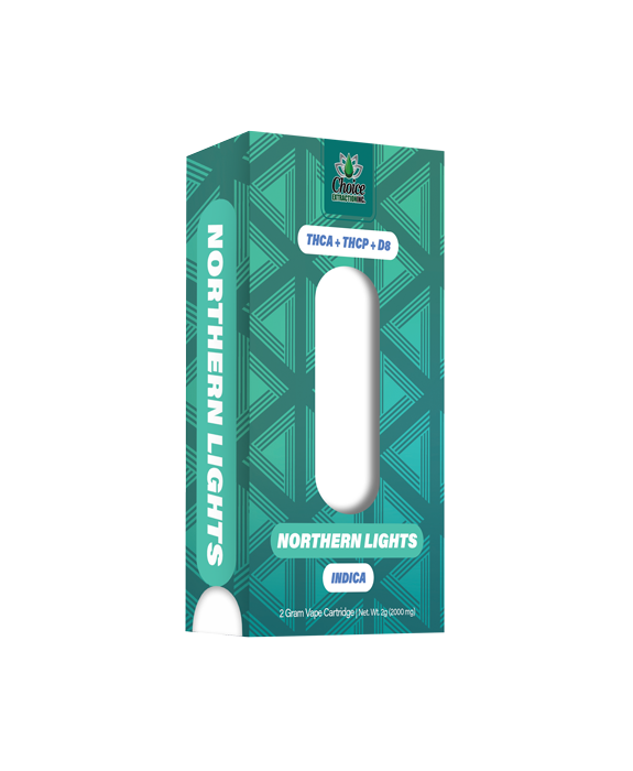THCA + THCP + D8,  Northern Lights Vape Cart 2mL - Indica