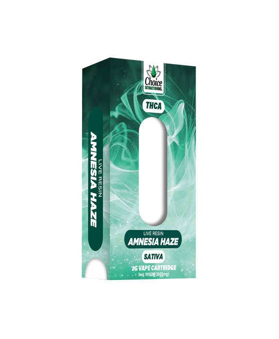 THCA, Live Resin Amnesia Haze Vape Cart 2ml - Sativa