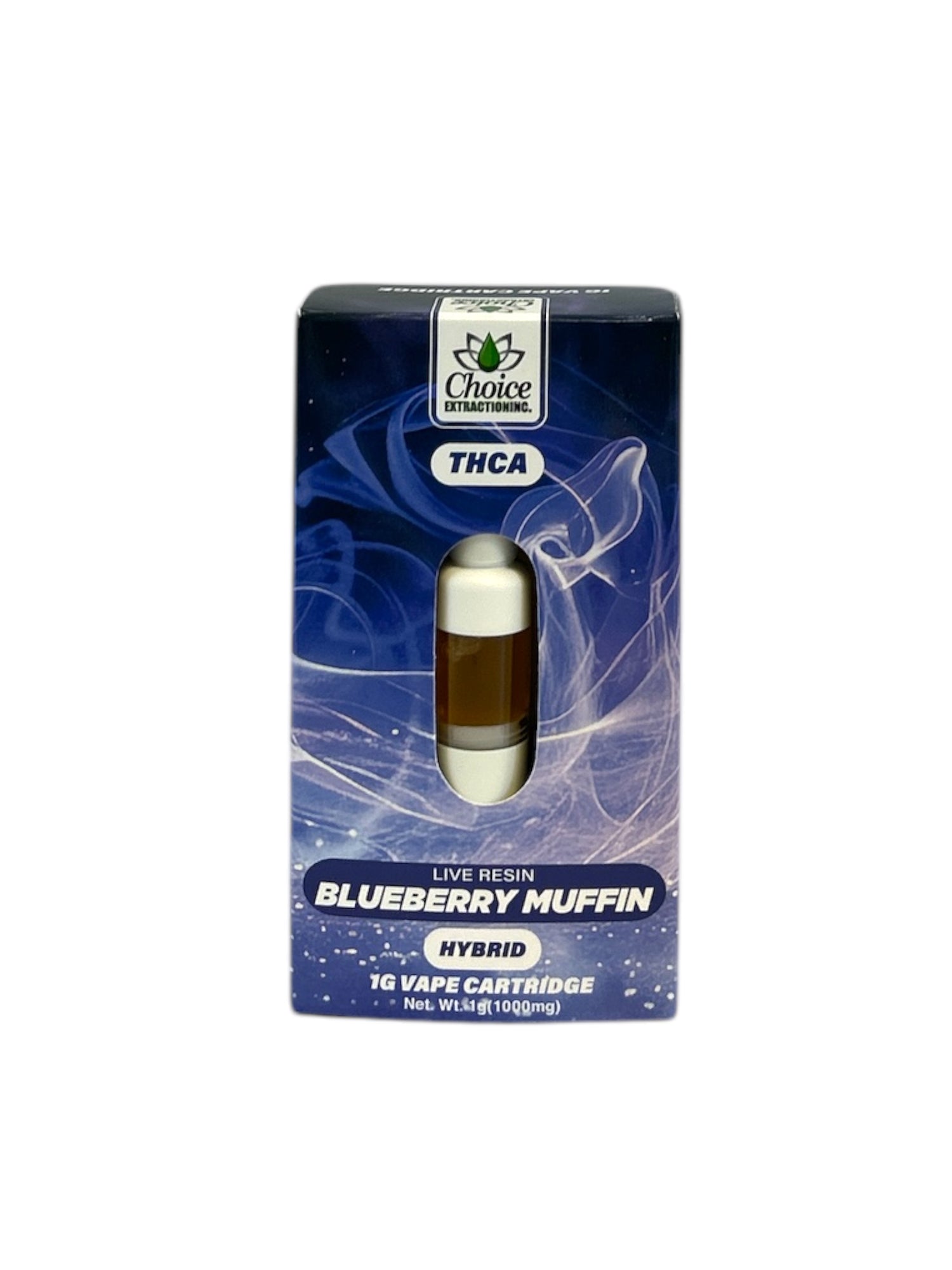 THCA, Live Resin Blueberry Muffin Vape Cart 1ml - Hybrid