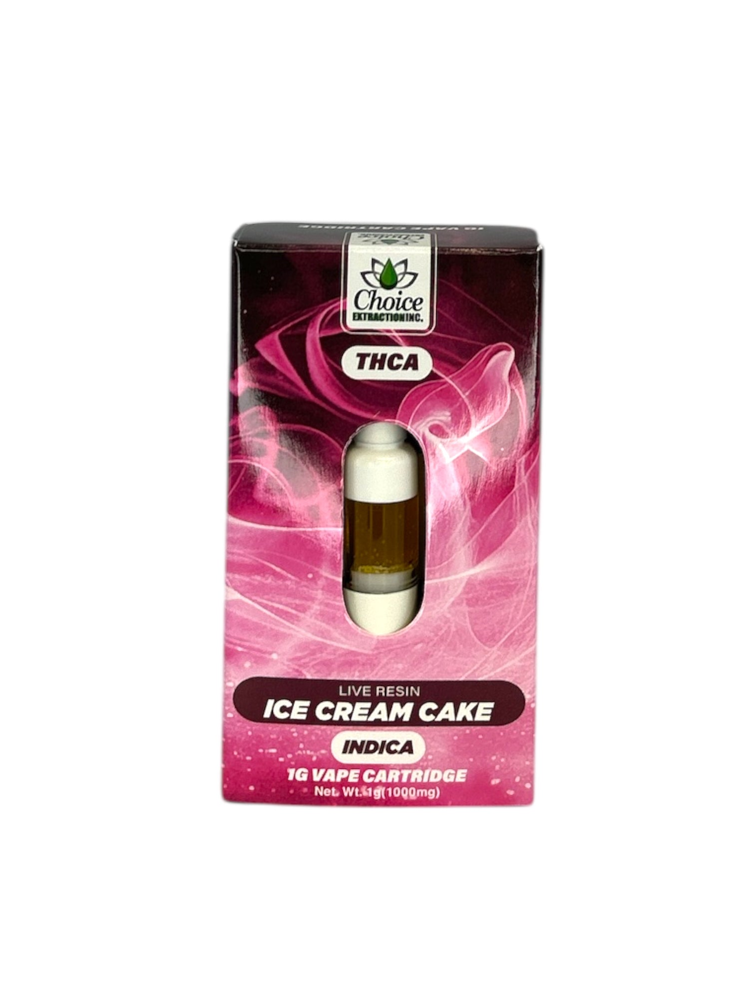 THCA, Live Resin Ice Cream Cake Vape Cart 1ml - Indica