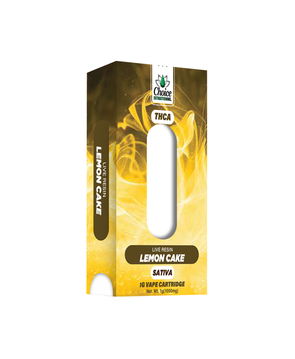 THCA, Live Resin Lemon Cake Vape Cart 1ml - Sativa