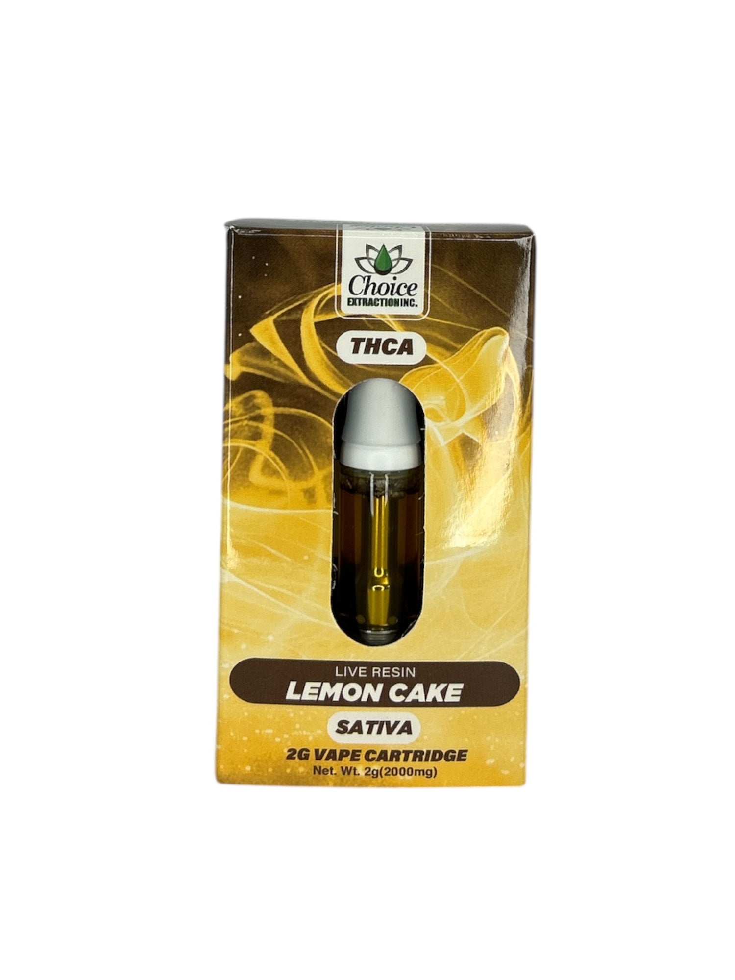 THCA, Live Resin Lemon Cake Vape Cart 2ml - Sativa
