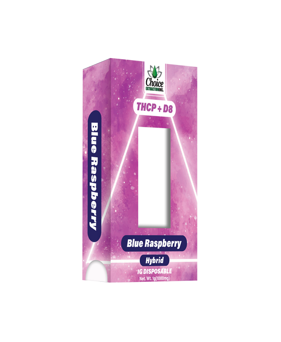 THCP + D8 Disposable - Blue Raspberry 1mL - Hybrid