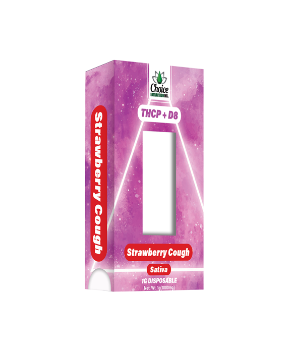 THCP + D8 Disposable - Strawberry Cough 1mL - Sativa