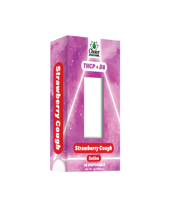 THCP + D8 Disposable - Strawberry Cough 3mL - Sativa