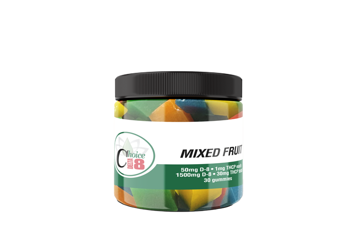 THCP + D8 Gummies Plain-Mixed Fruit 1500mg 50mg/30pc