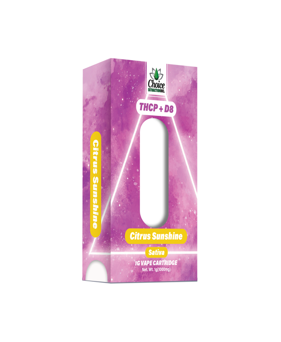 THCP + D8 Vape Cart - Citrus Sunshine 1mL - Sativa