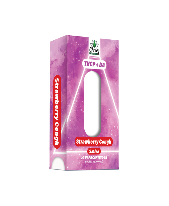 THCP + D8 Vape Cart - Strawberry Cough 2mL - Sativa