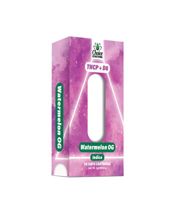 THCP + D8 Vape Cart - Watermelon OG 2mL - Indica