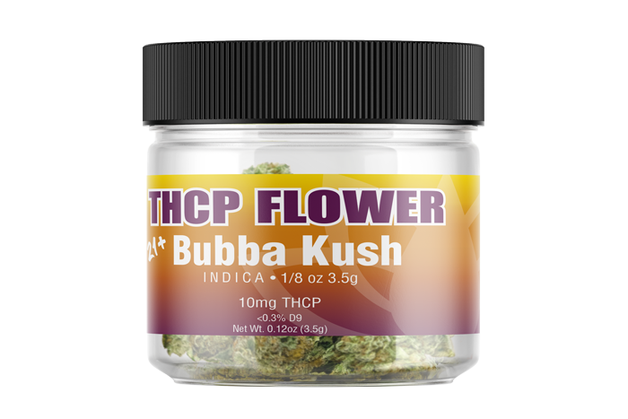 THCP Flower - Bubba Kush 1/8oz (3.5g) - Indica